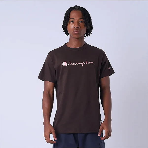 CAMISETA CHAMPION HERITAGE SCRIPT 30 COLORS COFFEE