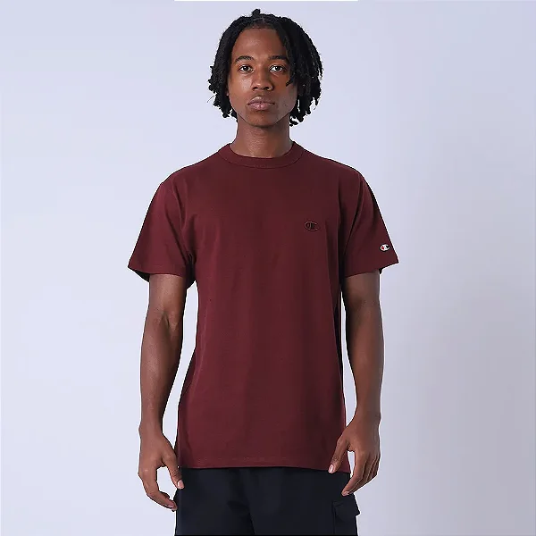 CAMISETA CHAMPION FW24 CLOG BORDADO MAROON