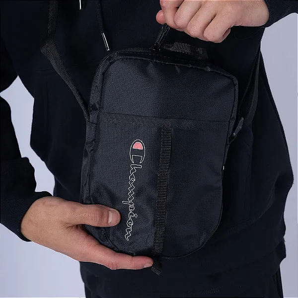 SHOULDER BAG CHAMPION RIPSTOP OUTLINE BLACK