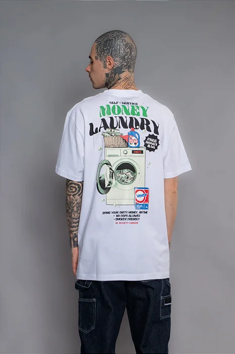 CAMISETA VEXTOR MONEY LAUNDRY BRANCO