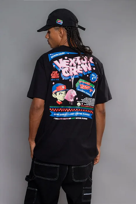 CAMISETA BUBBLE GUM VEXTOR PRETO