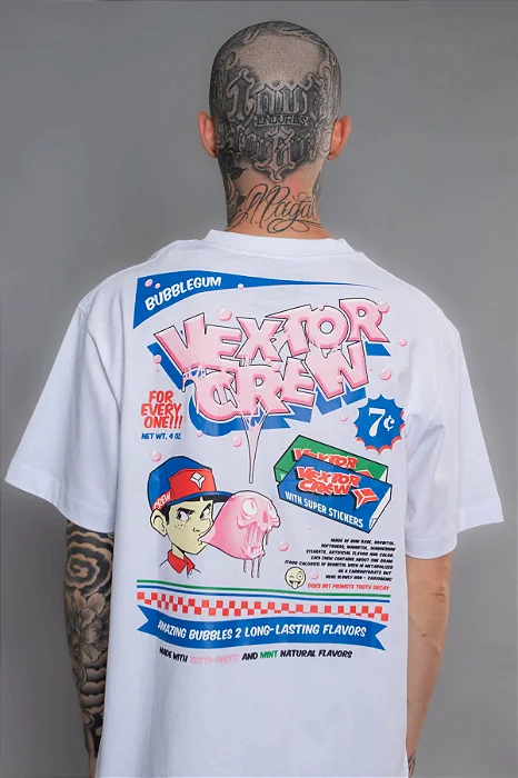 CAMISETA BUBBLE GUM VEXTOR BRANCO