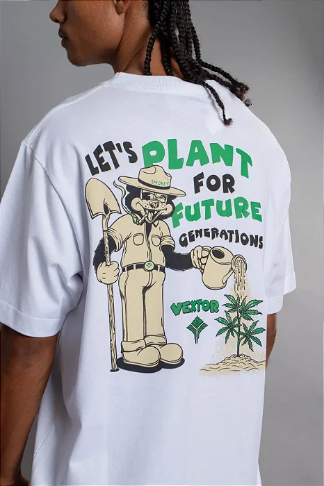 CAMISETA VEXTOR PLANT FOR FUTURE BRANCO