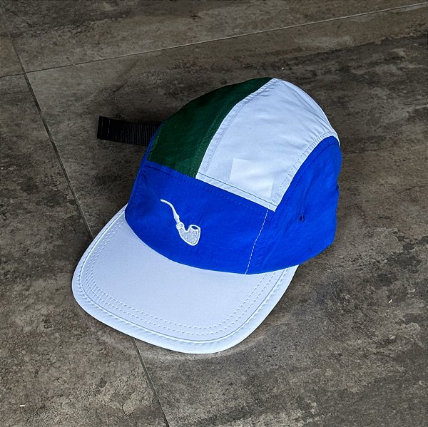 BONÉ BLAZE SUPPLY 5 PANEL PIPE WHITE BLUE GREEN
