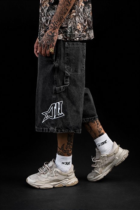 BERMUDA JEANS NEW LIFE JORTS CARPINTEIRO BLACK