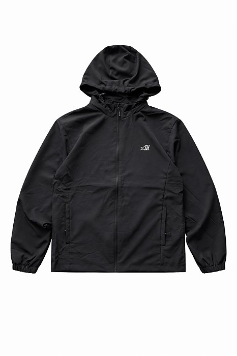 JAQUETA CORTA VENTO NEW LIFE EMBROIDERY STAR BLACK