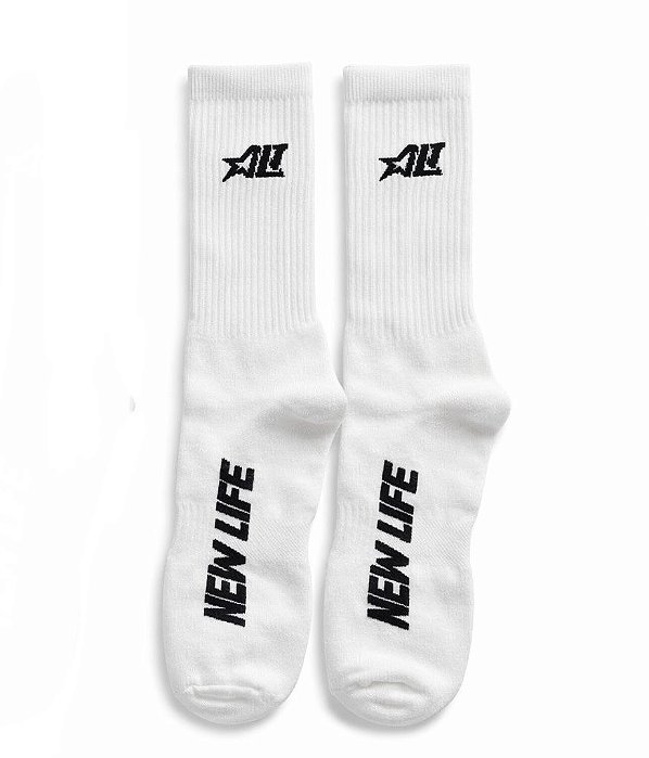 MEIA NEW LIFE STAR OFF WHITE