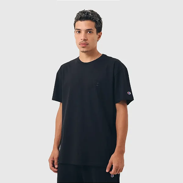 CAMISETA CHAMPION ATHLETIC LOGO C EMB BLACK