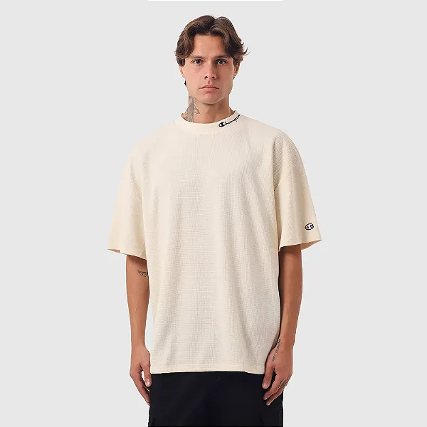 CAMISETA OVERSIZED CHAMPION LIFE PIQUET SCRIPT LOGO EMB