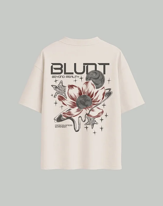 CAMISETA BLUNT OVERSIZED PLANET FLOWER NATURAL