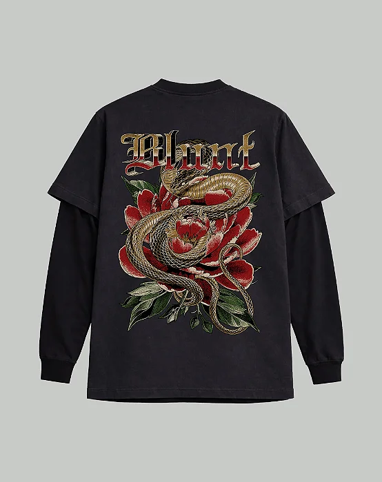 CAMISETA BLUNT MANGA LONGA ESPECIAL STRIKEOUT PRETO