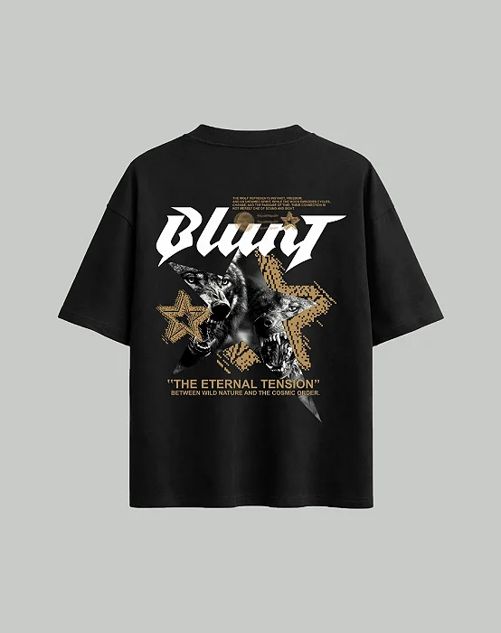CAMISETA BLUNT BOXY WOLFSTAR PRETO