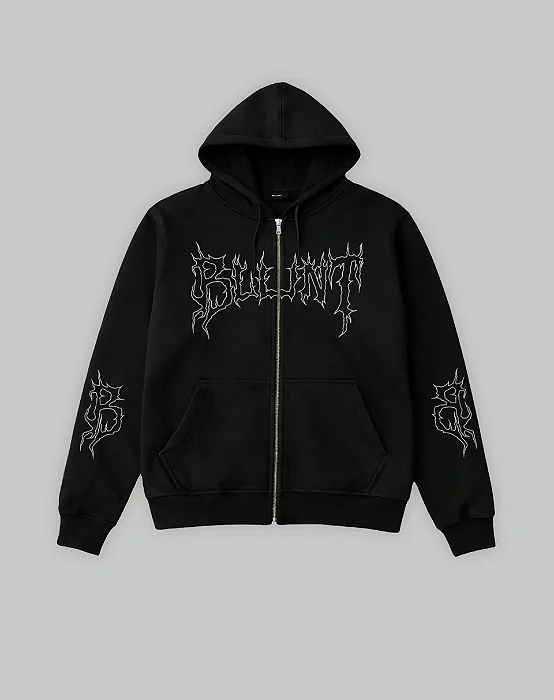 MOLETOM BLUNT ZIPER AZYR PRETO
