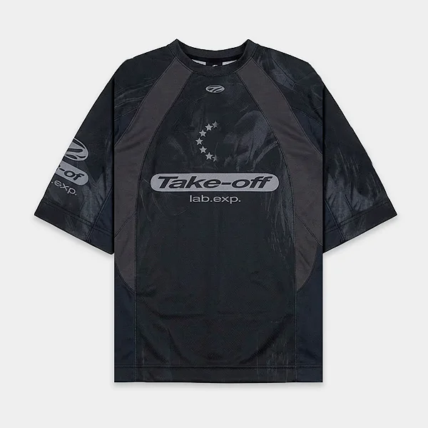 CAMISETA TAKE OFF LAB EXPERIMENT BLACK JERSEY