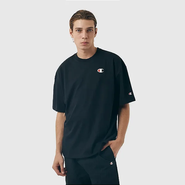 CAMISETA CHAMPION LIFE BOXY NANO TEXT INK BLACK