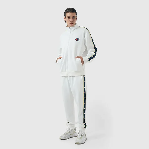 CHAMPION ACTIVE TRACKSUIT C TAPE MINI SCRIPT LOGO BRANCO