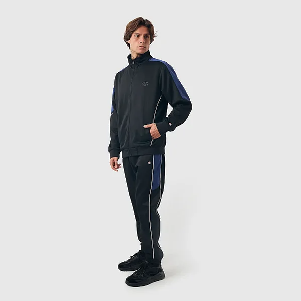 TRACKSUIT CHAMPION ACTIVE TWO TONE OUTLINE LOGO PRETO