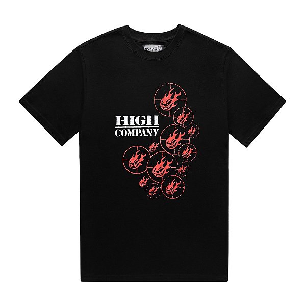 CAMISETA HIGH REBEL FLAME TEE BLACK