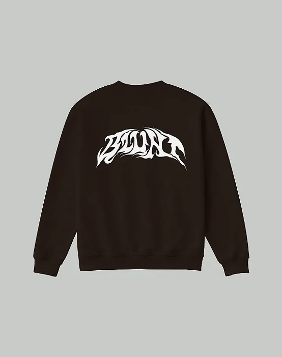 MOLETOM BLUNT CARECA LOGO MARROM