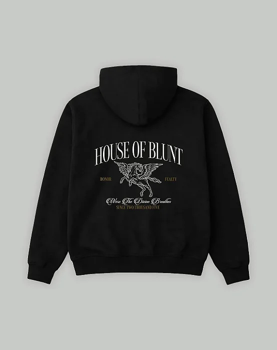 MOLETOM CANGURU BLUNT HOUSE PRETO