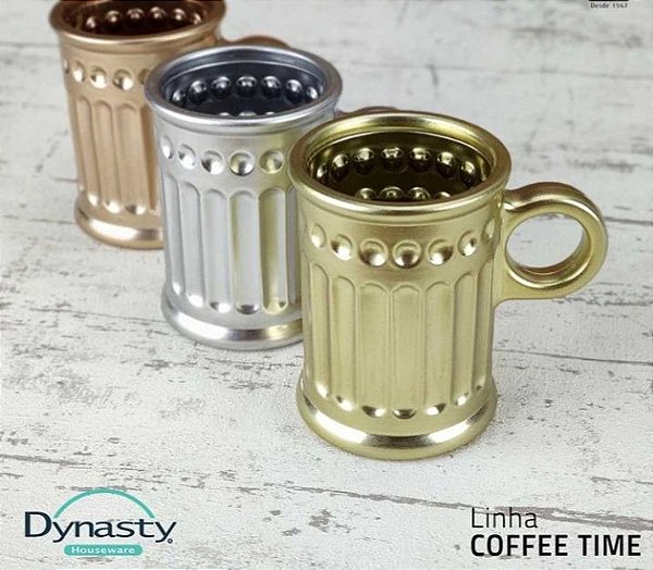 Xícaras para Café Coffee Time em Cristal  85ml  - Jogo c/ 6 peças