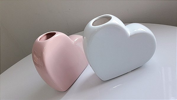 Vaso Coração em Cerâmica