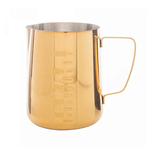 Leiteira de Aço Inox Dourada 600ml