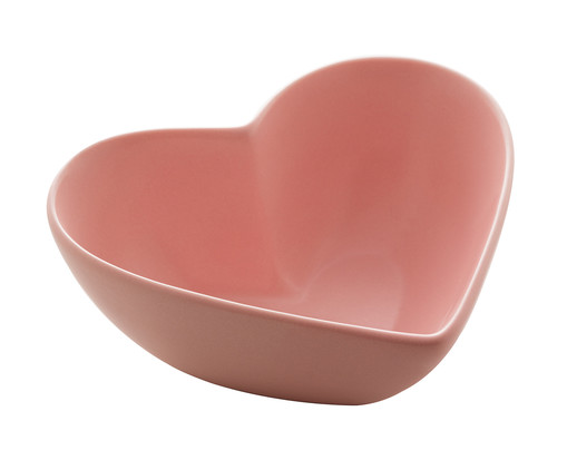 Coração Decorativo de Cerâmica HEART Rosa 18x16x6cm