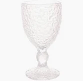 Taça p/ Água de Cristal Martelado  PETRA 320ml