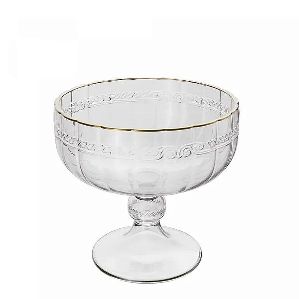 Taça p/ Sobremesa Cristal c/ Fio de Ouro IMPERIAL  6 pçs - 200ml