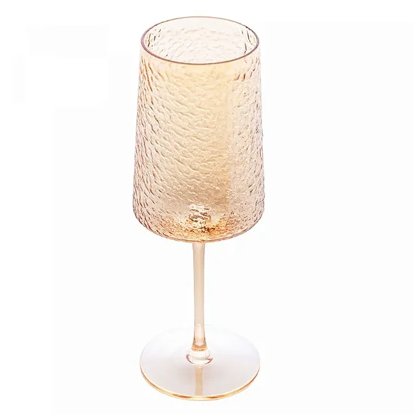 Cj 2 Taças p/ Vinho Cristal Martelado Petra Ambar  600ml