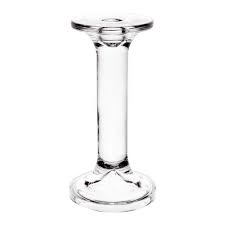 Castiçal p/ Vela de Vidro CRETA 9cm X 9cm X 18,5cm