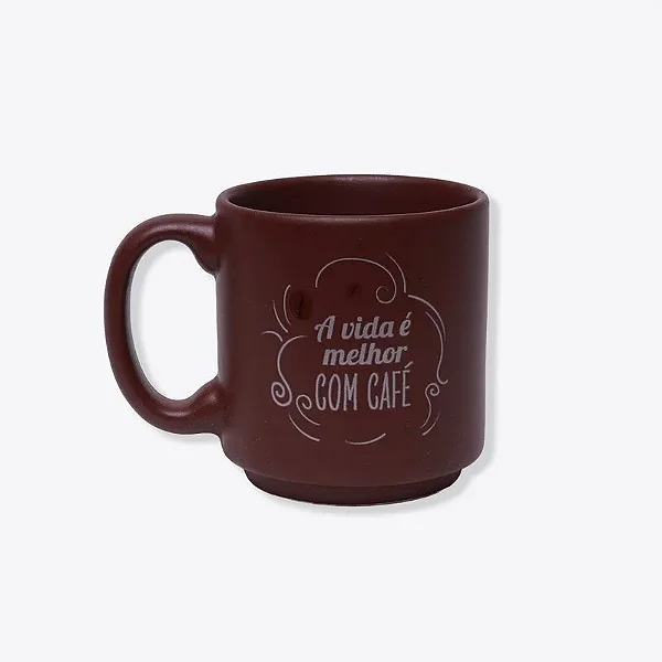 Caneca MINI TINA 100ml A Vida é Melhor com Café