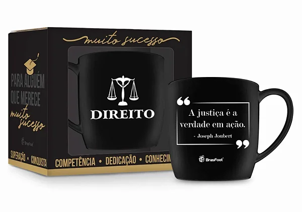 Caneca Porcelana Direito 300ml