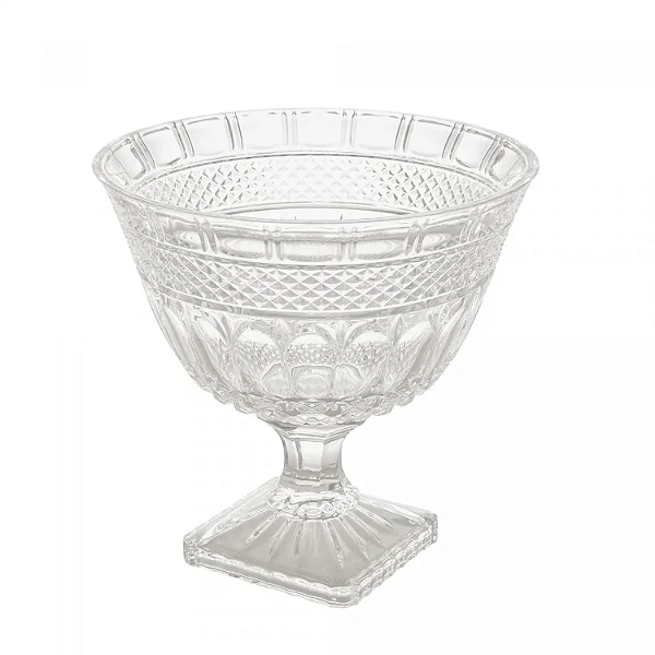 Centro de Mesa c/ Pé  de Cristal BRANDON 26x25,5cm