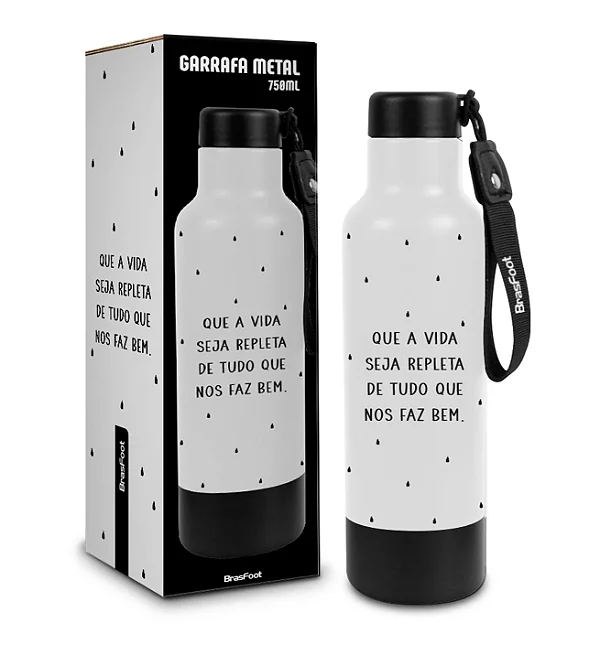 Garrafa Metal Steam  750ml - Tudo Qoe Nos Faz Bem