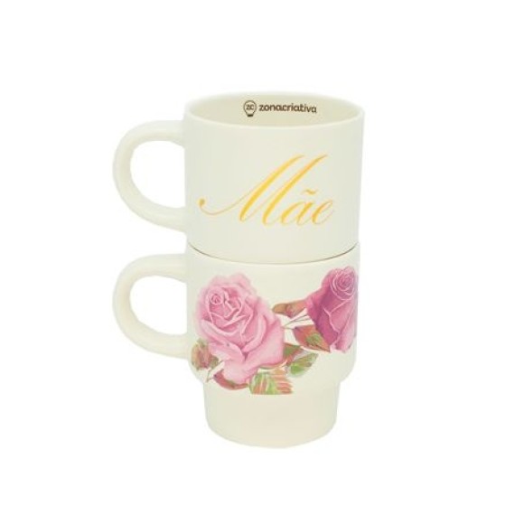 Kit Canecas Empilháveis Mãe Encanto