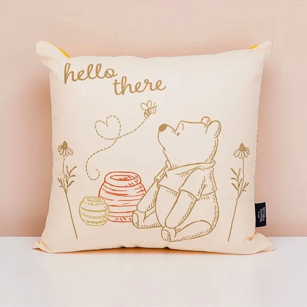 Almofada Fibra Veludo 40x4cm Pooh Baby Fruit