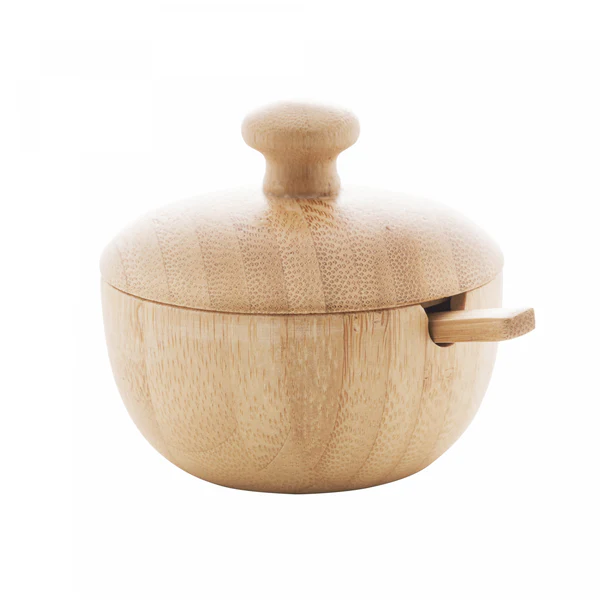 Açucareiro c/ Colher Verona 10x 10x 8cm Bambu