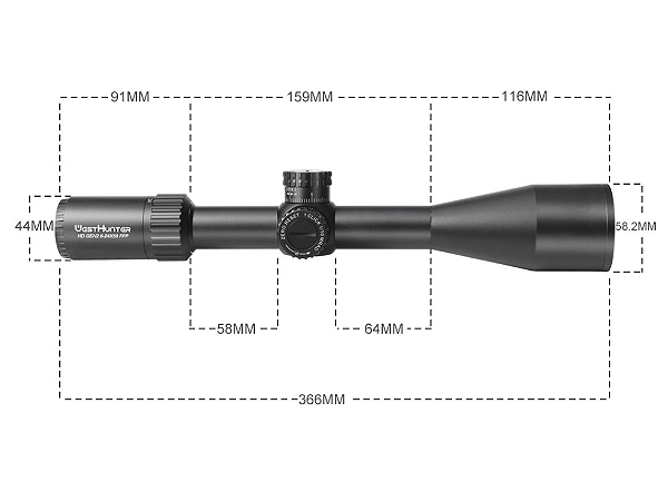 Lunette De Visée WestHunter HD Gen2 6-24x50 FFP, Avec Remise à Zéro, Pour Chasse