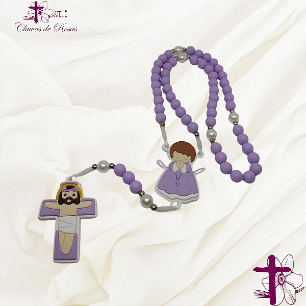 Terço Infantil Santa Infância - LILÁS