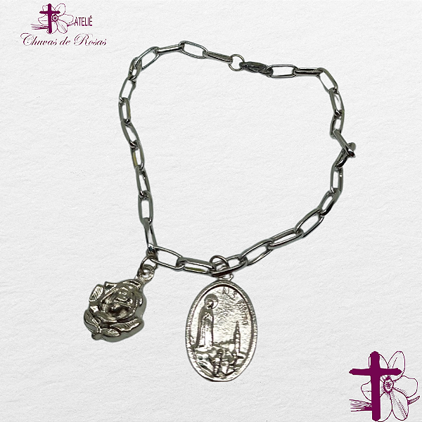 Cadeia Flor de Nossa Senhora de Fátima – Aço inox