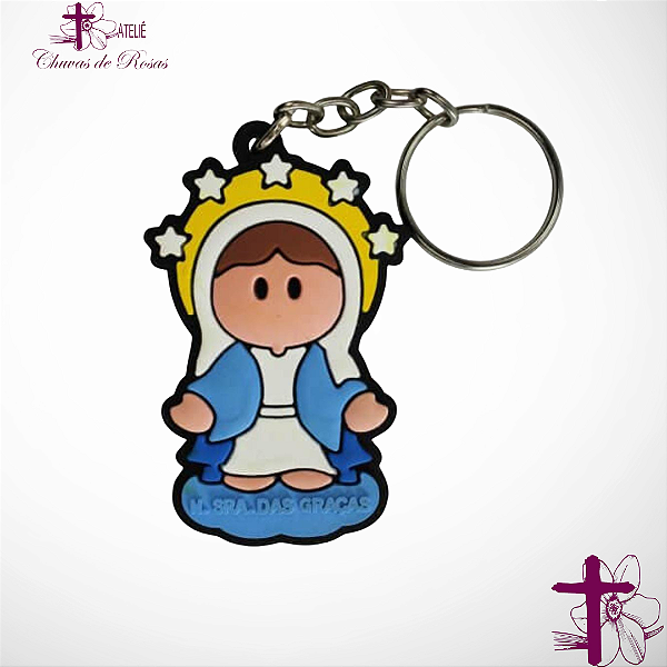 Chaveiro Emborrachado Nossa Senhora das Graças
