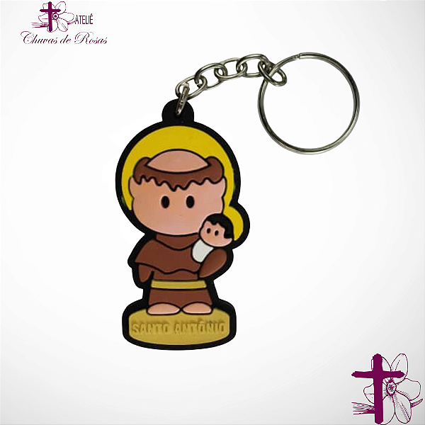 Chaveiro Emborrachado Santo Antônio