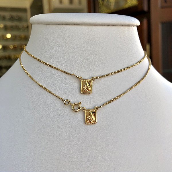 Escapulário Folheado a Ouro