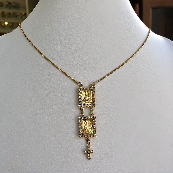 Escapulário Folheado a Ouro