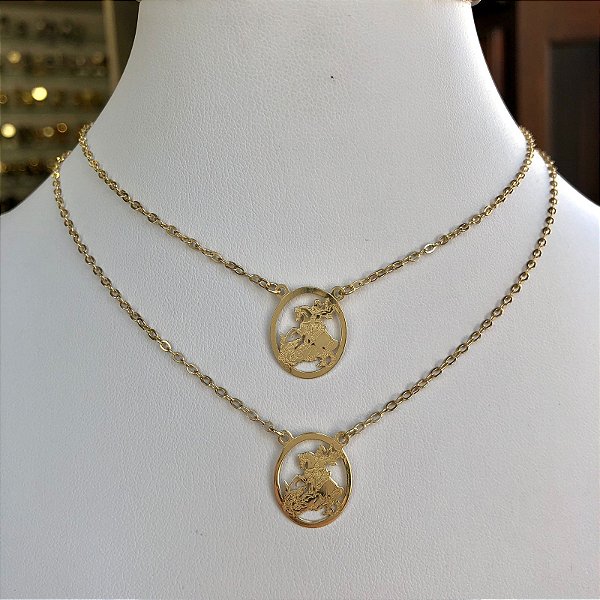 Escapulário Folheado a Ouro