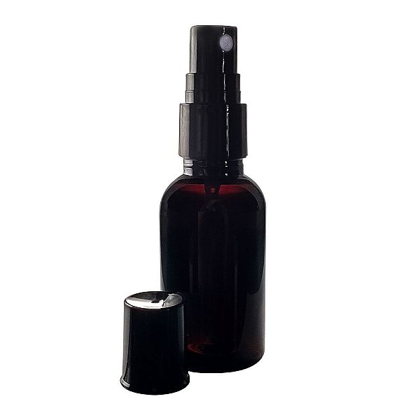 Frasco de Plástico Âmbar de 30 ml com Válvula Spray 10 unid