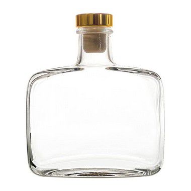 Vidro para Aromatizador 300 ml Com Rolha Luxo Dourada