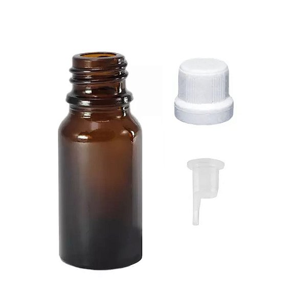 QUEIMA DE ESTOQUE - Frasco De Vidro Âmbar Gotejador 15 Ml Kit Com 10 Unid